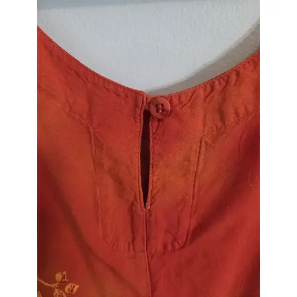 Womens Sheath Dress R & K Originals 20W Rayon Orange Fade Burgundy - Picture 3 of 6